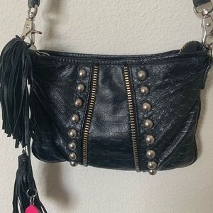 Betsey Johnson Black Leather Crossbody bag